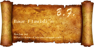 Baur Flavián névjegykártya